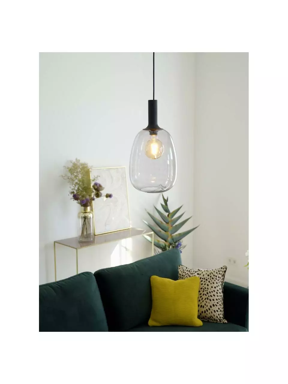 Nordlux Kleine Pendelleuchte Alton aus Glas, Ø 23 x H 43 cm 4 Nordlux Kleine Pendelleuchte Alton aus Glas, Ø 23 x H 43 cm – Bild 2