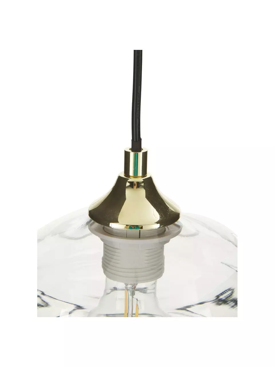 Westwing Collection Kleine Pendelleuchte Irina aus gewelltem Glas, Ø 22 x H 19 cm 7 Westwing Collection Kleine Pendelleuchte Irina aus gewelltem Glas, Ø 22 x H 19 cm – Bild 5
