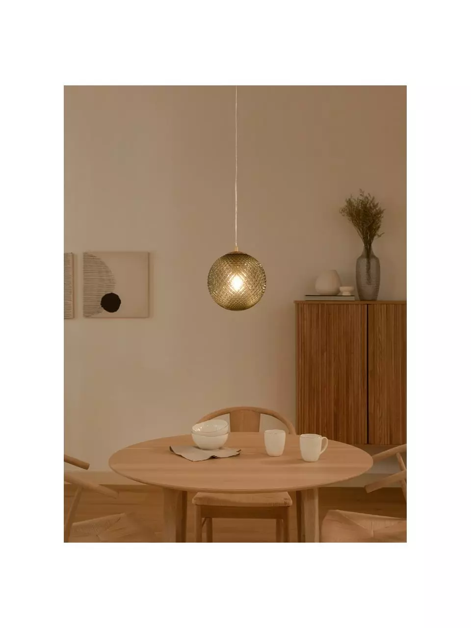 Westwing Collection Kleine Pendelleuchte Lorna aus Glas, Ø 25 cm 7 Westwing Collection Kleine Pendelleuchte Lorna aus Glas, Ø 25 cm – Bild 5