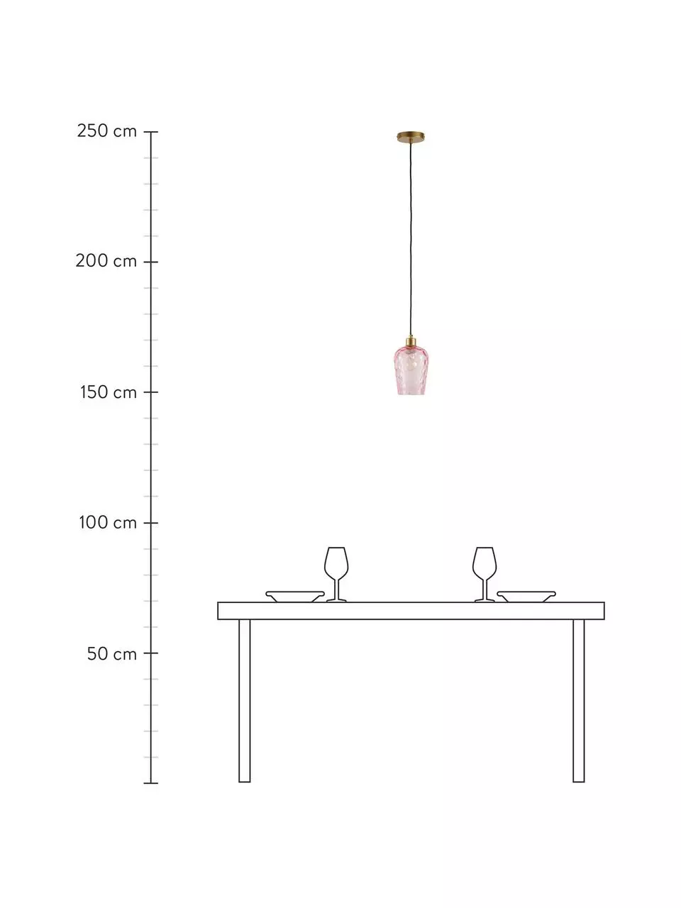 Westwing Collection Kleine Pendelleuchte Rania in Rosa, Ø 14 x H 20 cm 6 Westwing Collection Kleine Pendelleuchte Rania in Rosa, Ø 14 x H 20 cm – Bild 4