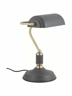 Kleine Retro-Schreibtischlampe Bank aus Metall, B 27 x H 34 cmNur noch wenige verfügbar