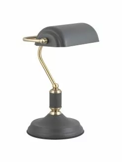 Kleine Retro-Schreibtischlampe Bank aus Metall, B 27 x H 34 cmNur noch wenige verfügbar -Leuchten Verkaufsladen Kleine Retro Schreibtischlampe Bank aus Metall 7