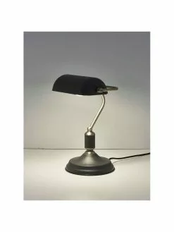 Kleine Retro-Schreibtischlampe Bank aus Metall, B 27 x H 34 cmNur noch wenige verfügbar -Leuchten Verkaufsladen Kleine Retro Schreibtischlampe Bank aus Metall 8