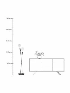 Kleine Stehlampe Twint in Schwarz, Ø 25 x H 137 cm 9 Kleine Stehlampe Twint in Schwarz, Ø 25 x H 137 cm -Leuchten Verkaufsladen Kleine Stehlampe Twint in Schwarz 2