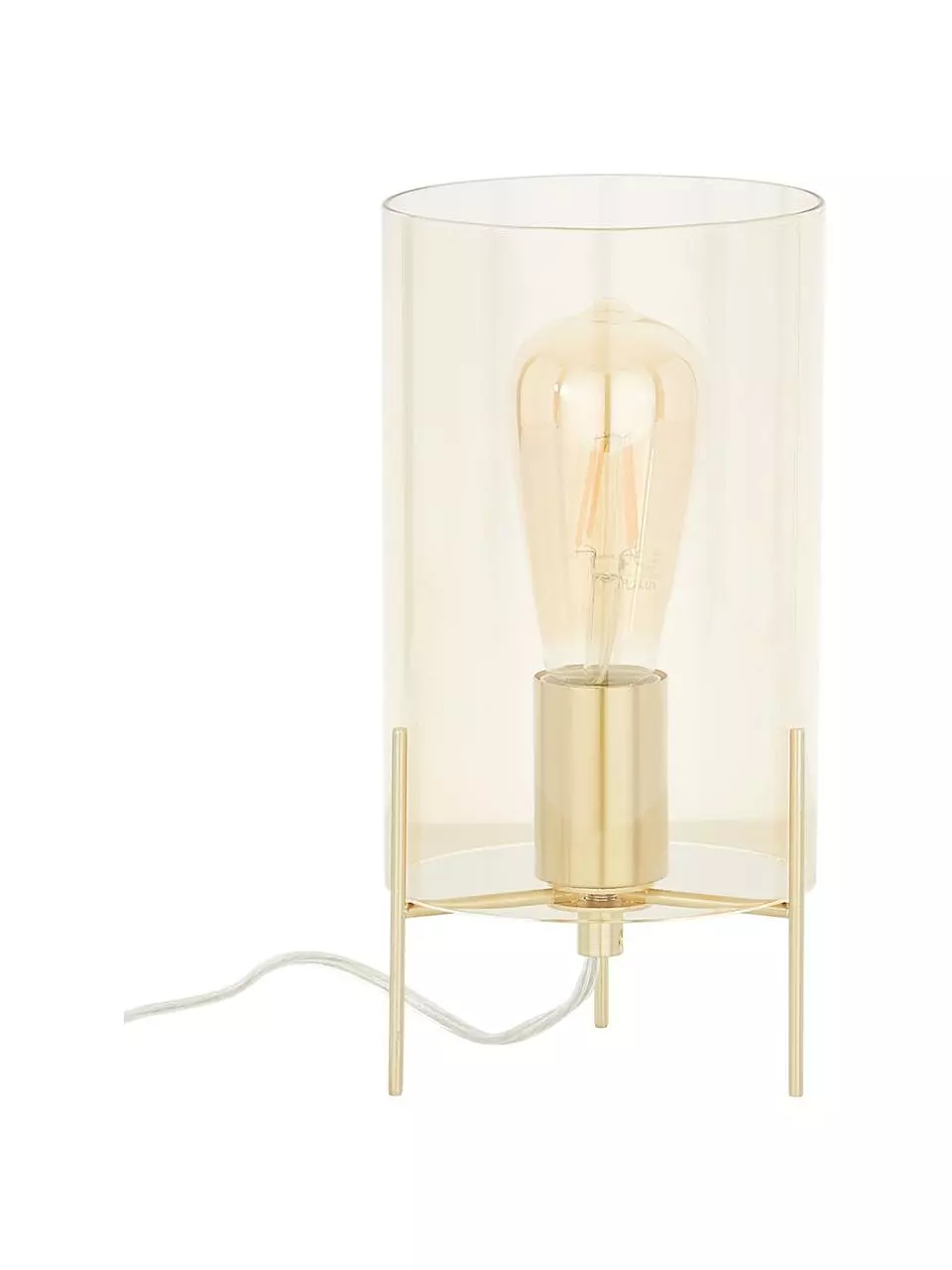 Westwing Collection Kleine Tischlampe Laurel aus farbigem Glas, Ø 14 x H 28 cm 3 Westwing Collection Kleine Tischlampe Laurel aus farbigem Glas, Ø 14 x H 28 cm