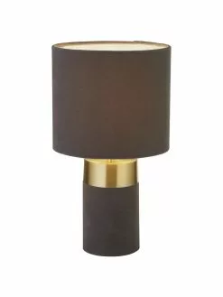 Searchlight Kleine Tischlampe Loko aus Samt, Ø 18 x H 33 cm 11 Searchlight Kleine Tischlampe Loko aus Samt, Ø 18 x H 33 cm -Leuchten Verkaufsladen Kleine Tischlampe Loko aus Samt 3