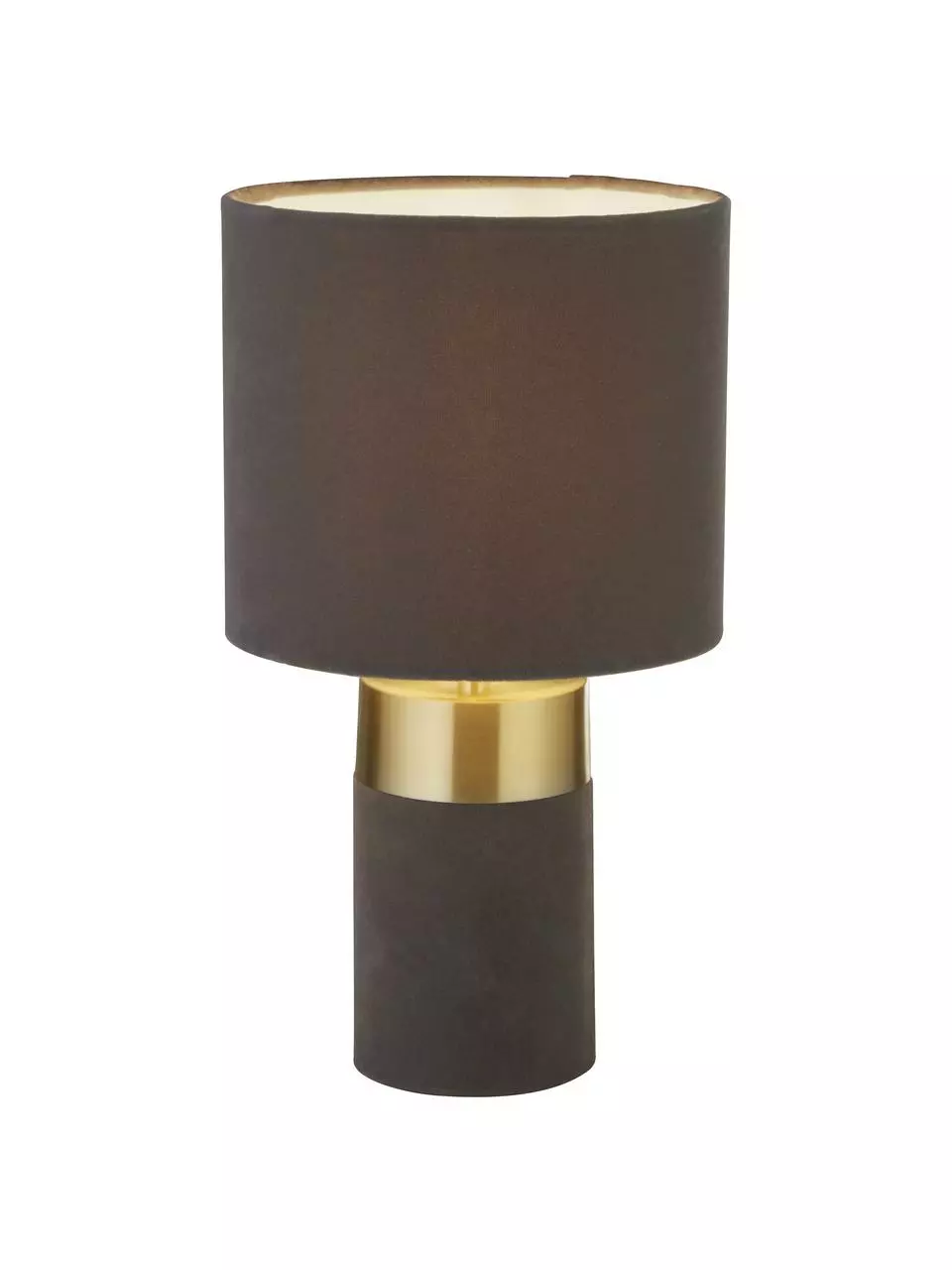 Searchlight Kleine Tischlampe Loko aus Samt, Ø 18 x H 33 cm 6 Searchlight Kleine Tischlampe Loko aus Samt, Ø 18 x H 33 cm – Bild 4