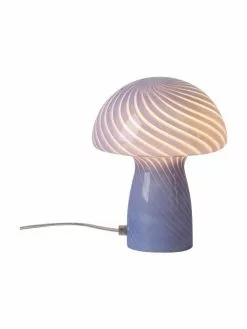 Bahne Kleine Tischlampe Mushroom aus Glas in Blau, Ø 19 x H 23 cm -Leuchten Verkaufsladen Kleine Tischlampe Mushroom aus Glas in Blau 2