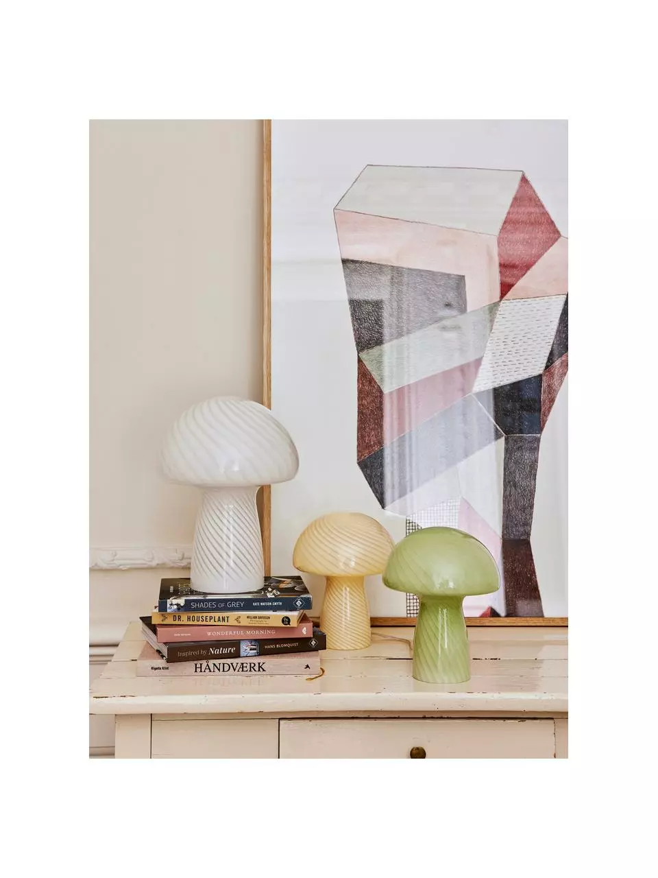 Bahne Kleine Tischlampe Mushroom aus Glas in Gelb, Ø 19 x H 23 cm 4 Bahne Kleine Tischlampe Mushroom aus Glas in Gelb, Ø 19 x H 23 cm – Bild 2