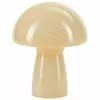 Bahne Kleine Tischlampe Mushroom aus Glas in Gelb, Ø 19 x H 23 cm -Leuchten Verkaufsladen Kleine Tischlampe Mushroom aus Glas in Gelb