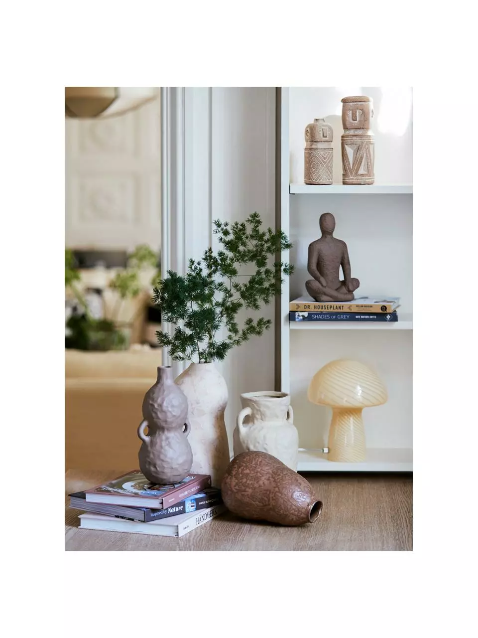 Bahne Kleine Tischlampe Mushroom aus Glas in Gelb, Ø 19 x H 23 cm 6 Bahne Kleine Tischlampe Mushroom aus Glas in Gelb, Ø 19 x H 23 cm – Bild 4