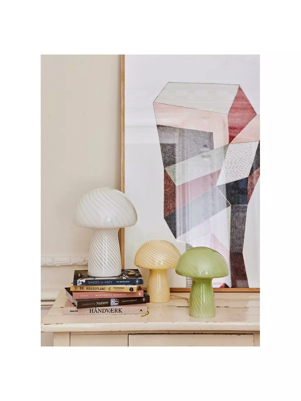 Bahne Kleine Tischlampe Mushroom aus Glas in Grün, Ø 19 x H 23 cm 4 Bahne Kleine Tischlampe Mushroom aus Glas in Grün, Ø 19 x H 23 cm – Bild 2