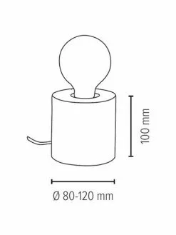 Kleine Tischlampe Trabo aus Kiefernholz, Ø 12 x H 10 cm -Leuchten Verkaufsladen Kleine Tischlampe Trabo aus Kiefernholz 4