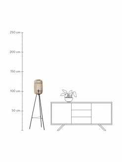 Kleine Tripod Stehlampe Woodrow aus Rattan, Ø 45 x H 130 cmNur noch 1 Artikel verfügbar -Leuchten Verkaufsladen Kleine Tripod Stehlampe Woodrow aus Rattan 3