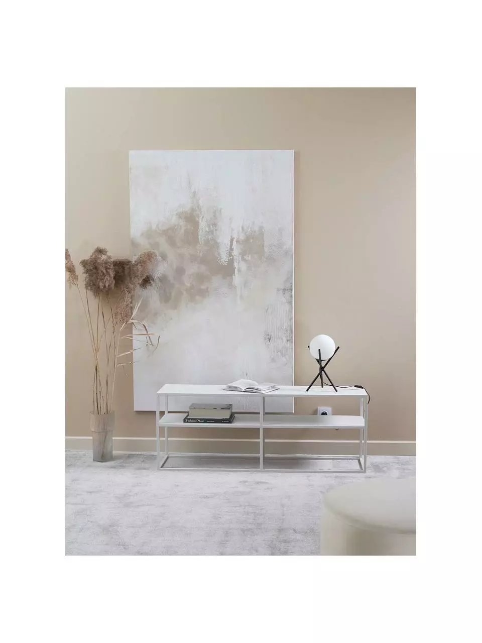 Westwing Collection Kleine Tripod Tischlampe Erik mit Glasschirm, Ø 15 x H 33 cm 4 Westwing Collection Kleine Tripod Tischlampe Erik mit Glasschirm, Ø 15 x H 33 cm – Bild 2