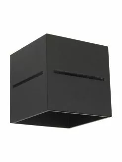 Kleine Wandleuchte Lorum in Schwarz, B 10 x H 10 cm