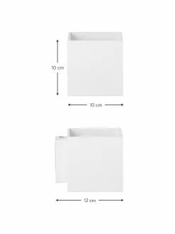 Kleine Wandleuchte Quad in Weiß, B 10 x H 10 cm -Leuchten Verkaufsladen Kleine Wandleuchte Quad in Weiss 2