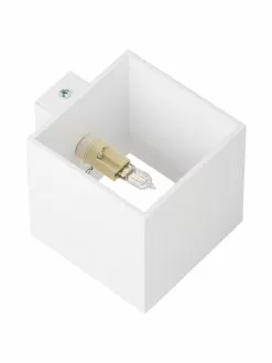 Kleine Wandleuchte Quad in Weiß, B 10 x H 10 cm -Leuchten Verkaufsladen Kleine Wandleuchte Quad in Weiss 5