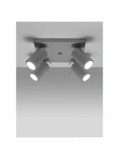 Kleiner Deckenstrahler Etna in Grau, B 25 x H 15 cm -Leuchten Verkaufsladen Kleiner Deckenstrahler Etna in Grau 2