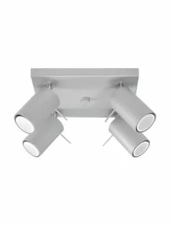 Kleiner Deckenstrahler Etna in Grau, B 25 x H 15 cm