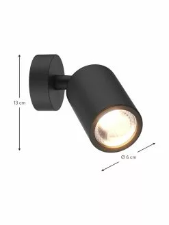 Kleiner Verstellbarer Wand- und Deckenstrahler Tori in Schwarz, Ø 6 x T 13 cm -Leuchten Verkaufsladen Kleiner Verstellbarer Wand und Deckenstrahler Tori in Schwarz 2