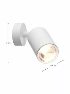 Kleiner Verstellbarer Wand- und Deckenstrahler Tori in Wei&szlig;, Ø 6 x T 13 cm -Leuchten Verkaufsladen Kleiner Verstellbarer Wand und Deckenstrahler Tori in Weiss 2