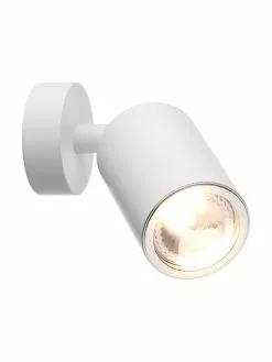 Kleiner Verstellbarer Wand- und Deckenstrahler Tori in Weiß, Ø 6 x T 13 cm