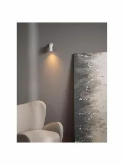 Kleiner Verstellbarer Wand- und Deckenstrahler Tori in Wei&szlig;, Ø 6 x T 13 cm -Leuchten Verkaufsladen Kleiner Verstellbarer Wand und Deckenstrahler Tori in Weiss 3