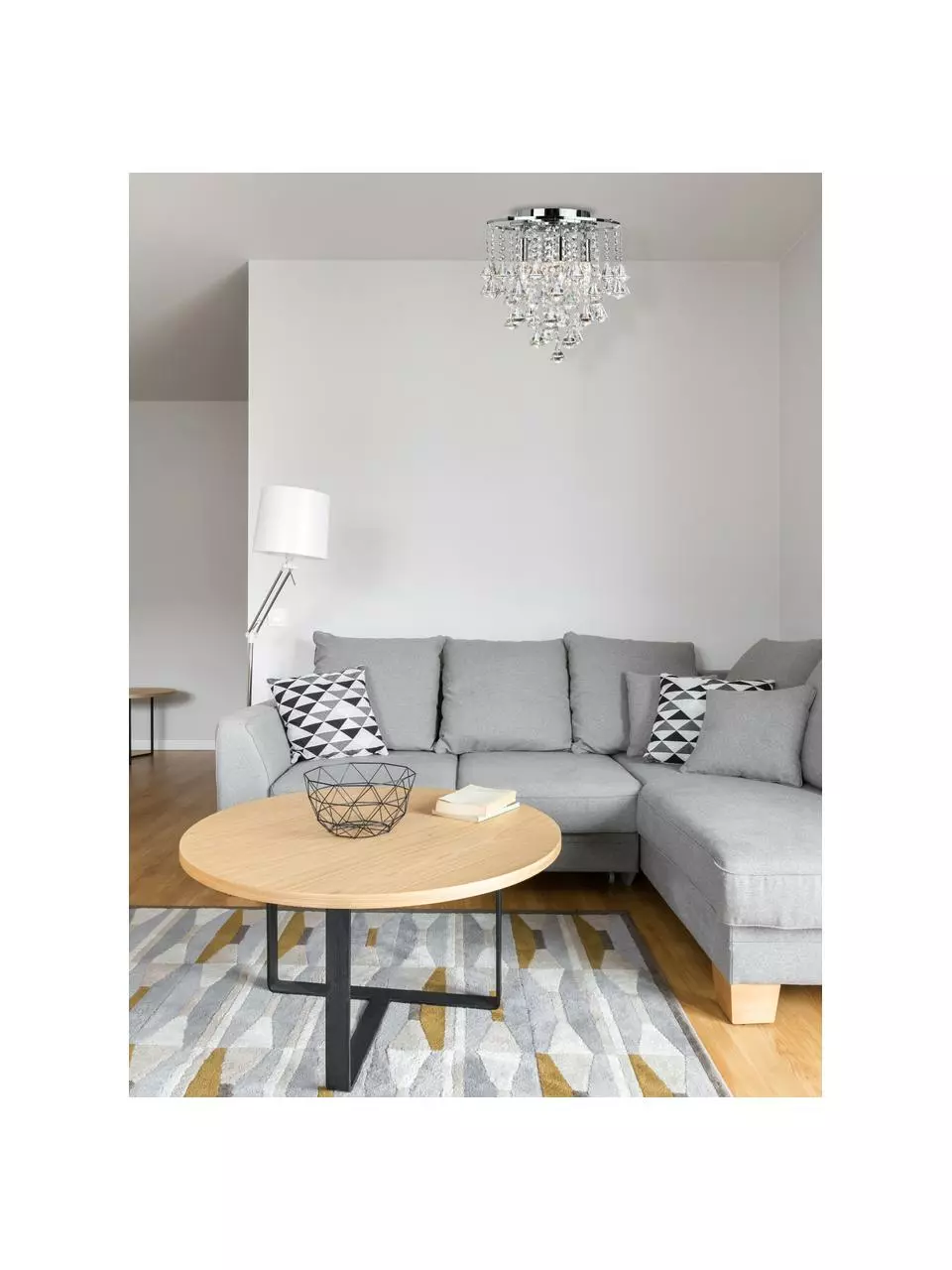 Searchlight Kristall-Deckenleuchte Dorchester, Ø 40 x H 36 cm 4 Searchlight Kristall-Deckenleuchte Dorchester, Ø 40 x H 36 cm – Bild 2