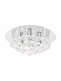 Searchlight Kristall-Deckenleuchte Helena, Ø 35 x H 18 cm