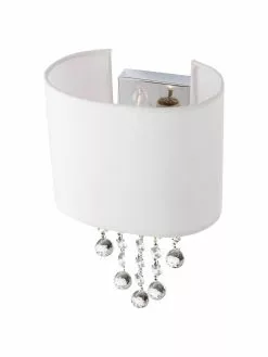 Searchlight Kristall-Wandleuchte Nora mit Schalter, B 18 x H 27 cmNur noch wenige verfügbar -Leuchten Verkaufsladen Kristall Wandleuchte Nora mit Schalter 4