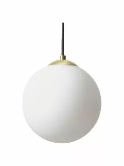 Westwing Collection Kugel-Pendelleuchte Beth aus Opalglas, Ø 20 cm