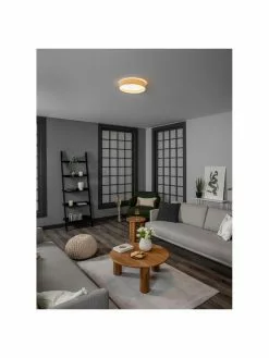 Westwing Collection LED-Deckenleuchte Helen in Taupe, Ø 35 x H 7 cm -Leuchten Verkaufsladen LED Deckenleuchte Helen in Taupe 2