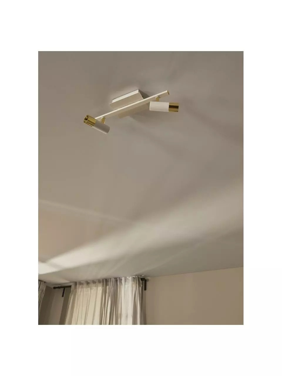 Westwing Collection LED-Deckenstrahler Bobby in Weiß-Gold, B 47 x H 13 cm 4 Westwing Collection LED-Deckenstrahler Bobby in Weiß-Gold, B 47 x H 13 cm – Bild 2