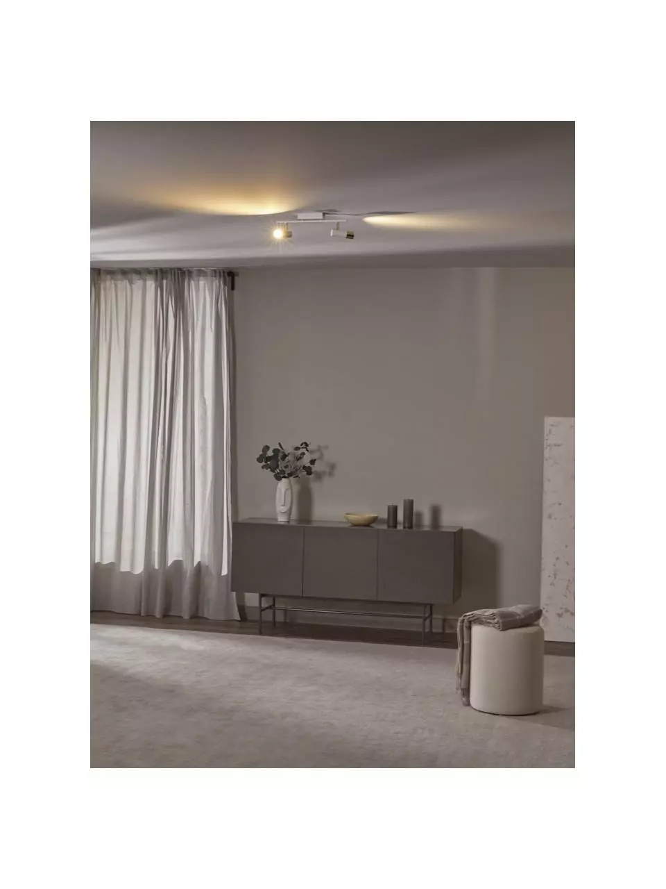 Westwing Collection LED-Deckenstrahler Bobby in Weiß-Gold, B 47 x H 13 cm 7 Westwing Collection LED-Deckenstrahler Bobby in Weiß-Gold, B 47 x H 13 cm – Bild 5