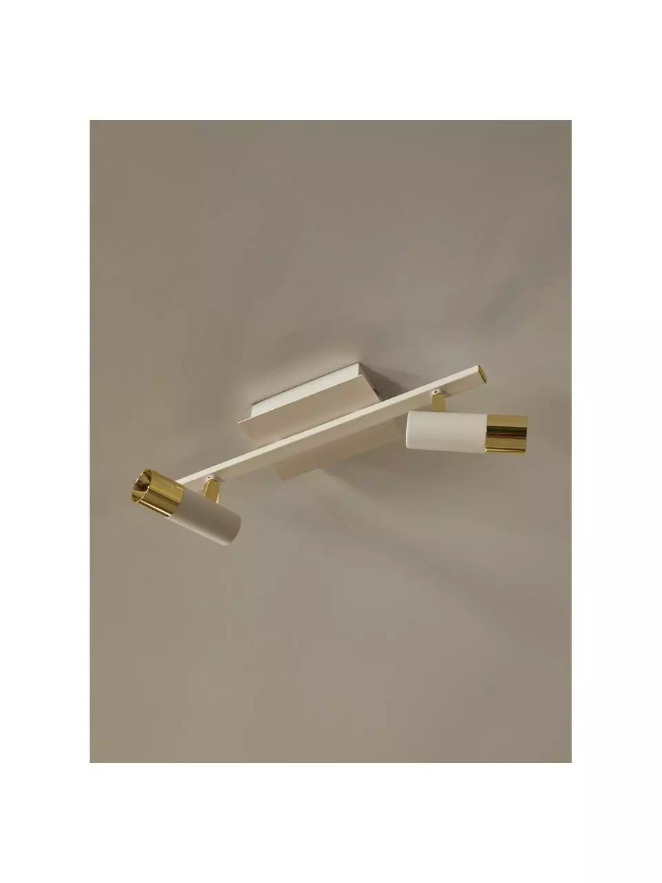 Westwing Collection LED-Deckenstrahler Bobby in Weiß-Gold, B 47 x H 13 cm 8 Westwing Collection LED-Deckenstrahler Bobby in Weiß-Gold, B 47 x H 13 cm – Bild 6