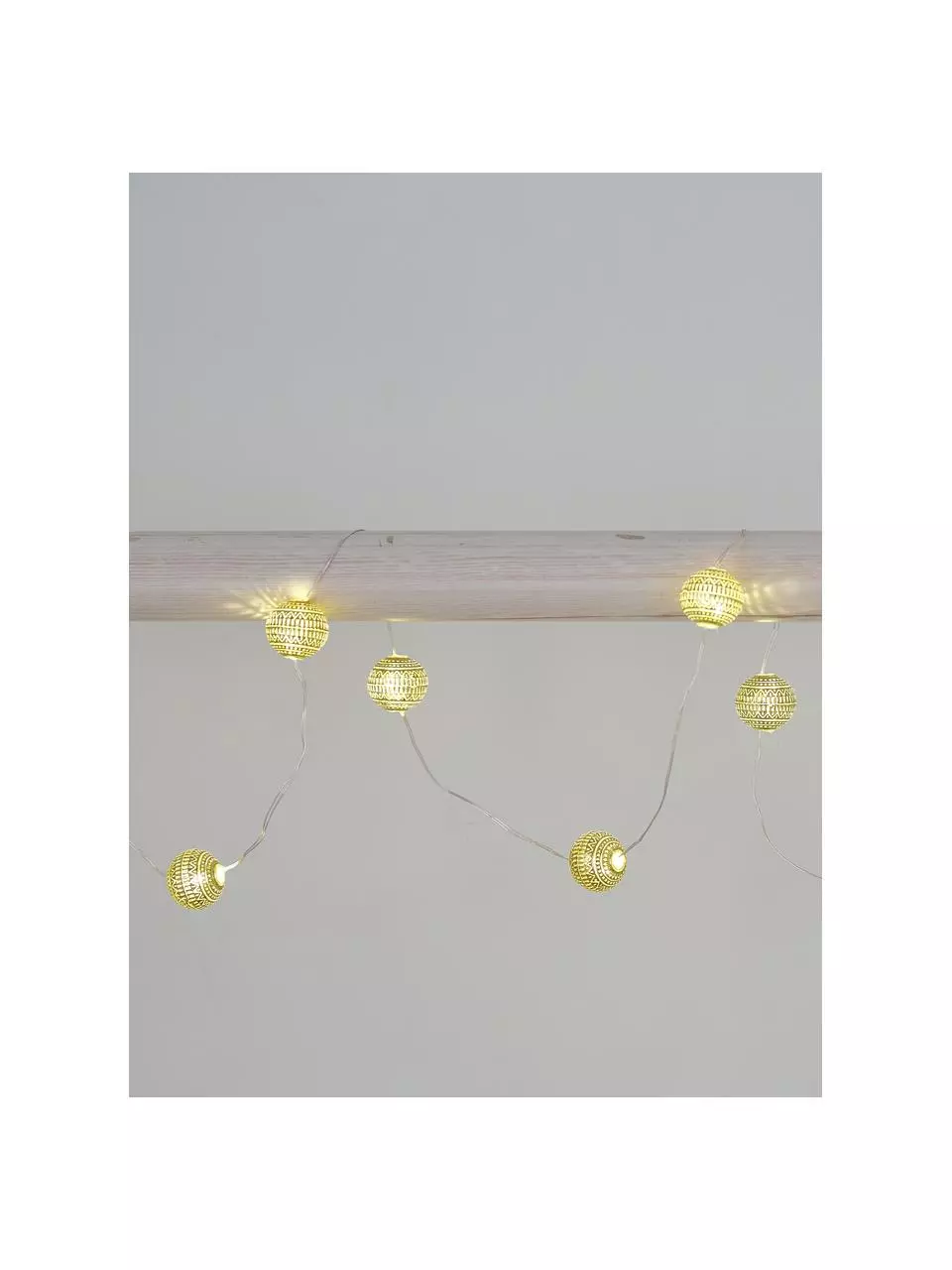 LED-Lichterkette Beads, 120 cm, 10 Lampions, L 120 cm 5 LED-Lichterkette Beads, 120 cm, 10 Lampions, L 120 cm – Bild 3