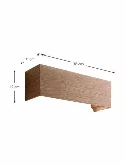 Fabas Luce LED-Wandleuchte Badia aus Holz, B 38 x H 12 cm -Leuchten Verkaufsladen LED Wandleuchte Badia aus Holz 2