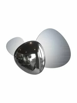 LED-Wandleuchte Jack-Stone in Silber, B 36 x T 7 cm