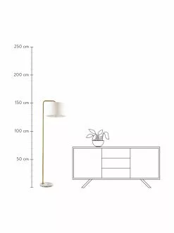 Westwing Collection Leselampe Montreal mit Marmorfuß, B 44 x H 155 cm -Leuchten Verkaufsladen Leselampe Montreal mit Marmorfuss 2