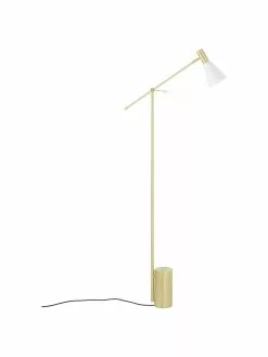 Westwing Collection Leselampe Sia in Weiß-Gold, T 60 x H 162 cm