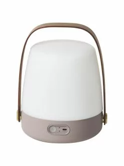 Mobile Dimmbare Außentischlampe Lite-up in Beige, Ø 20 x H 26 cm