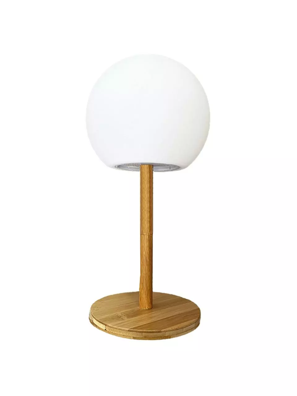 Mobile Dimmbare Außentischlampe Luny mit Bambusfuß, Ø 13 x H 28 cm 3 Mobile Dimmbare Außentischlampe Luny mit Bambusfuß, Ø 13 x H 28 cm