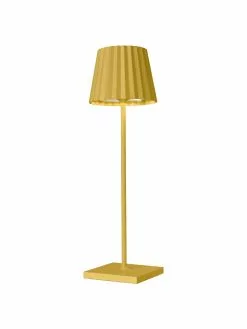 Sompex Mobile Dimmbare Außentischlampe Trellia in Gelb, Ø 12 x H 38 cm