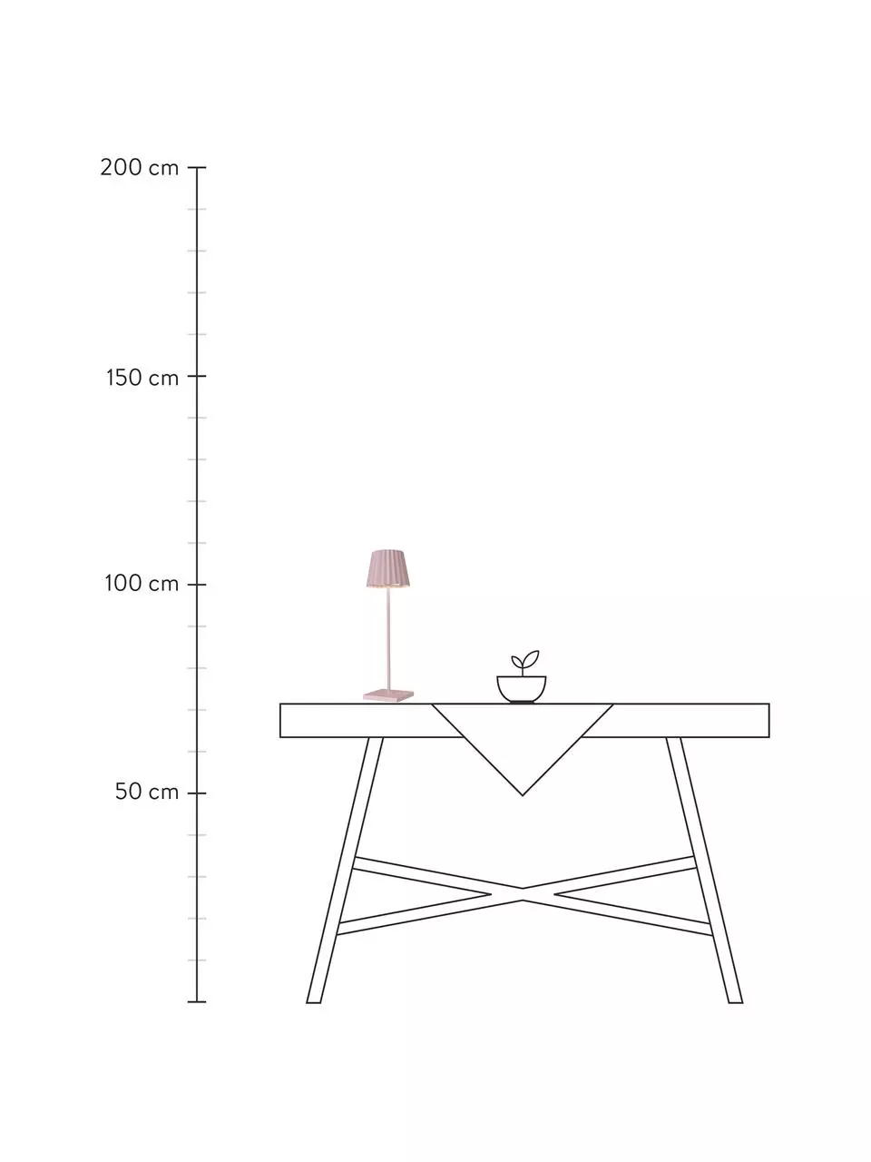 Sompex Mobile Dimmbare Außentischlampe Trellia in Rosa, Ø 12 x H 38 cm 5 Sompex Mobile Dimmbare Außentischlampe Trellia in Rosa, Ø 12 x H 38 cm – Bild 3