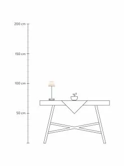 Mobile Dimmbare LED-Au&szlig;entischlampe Lola mit Touch-Funktion in Silberfarben, Ø 11 x H 32 cm -Leuchten Verkaufsladen Mobile Dimmbare LED Aussentischlampe Lola mit Touch Funktion in Silberfarben 2