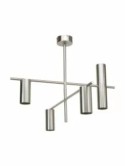 Westwing Collection Moderne Deckenleuchte Cassandra in Silber, B 70 cm x H 49 cm