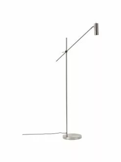 Westwing Collection Moderne Leselampe Cassandra in Silber, B 75 x H 152 cm