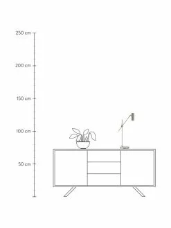 Westwing Collection Moderne Schreibtischlampe Cassandra in Silberfarben, T 47 x H 55 cm -Leuchten Verkaufsladen Moderne Schreibtischlampe Cassandra in Silberfarben 2