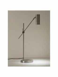 Westwing Collection Moderne Schreibtischlampe Cassandra in Silberfarben, T 47 x H 55 cm -Leuchten Verkaufsladen Moderne Schreibtischlampe Cassandra in Silberfarben 5